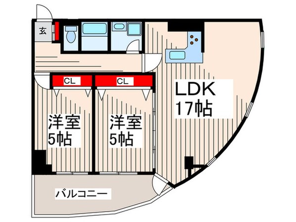 クリスタルタワーの物件間取画像